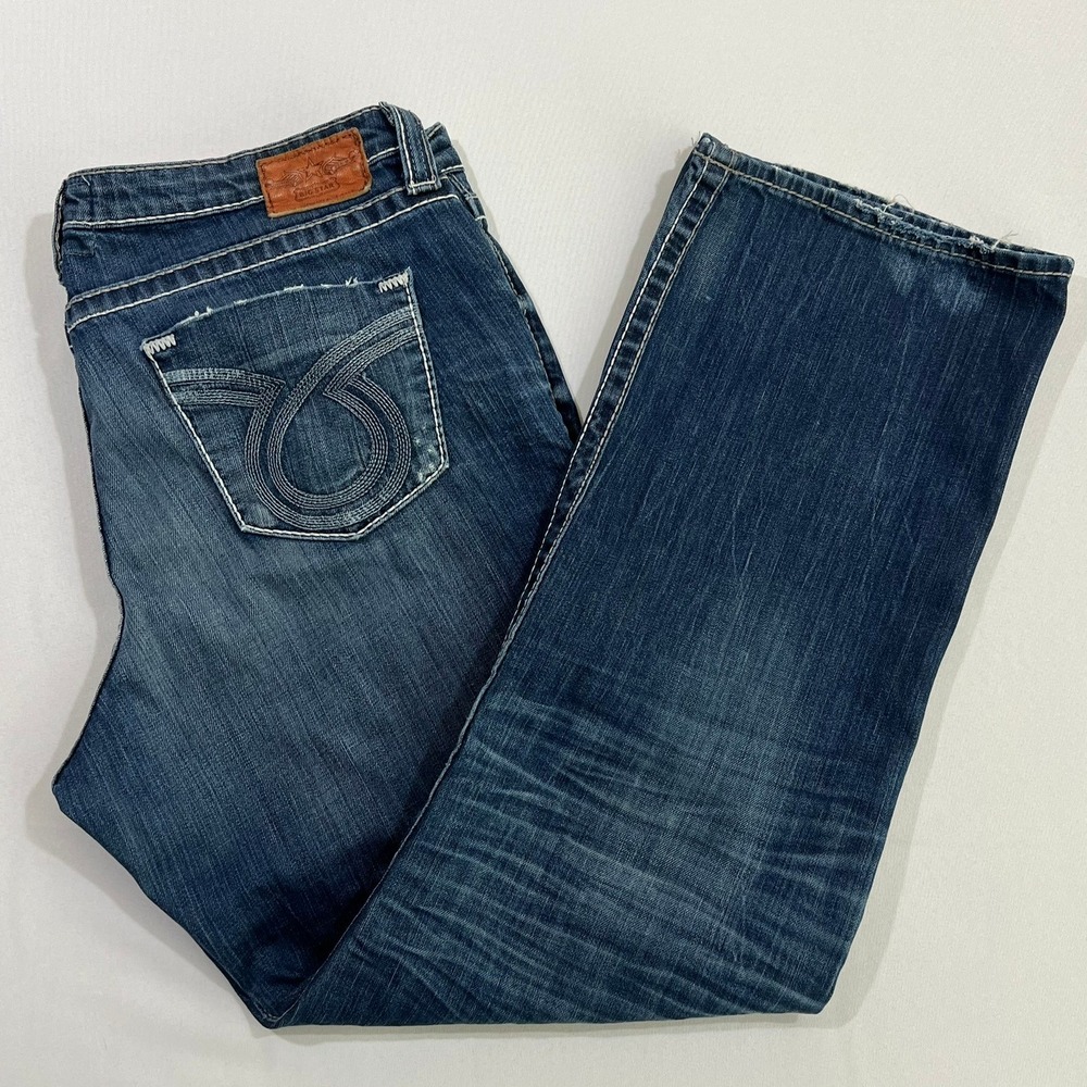 Big Star Miki Regular Bootcut Jeans Women's Size 36R Distressed Medium Wash READ